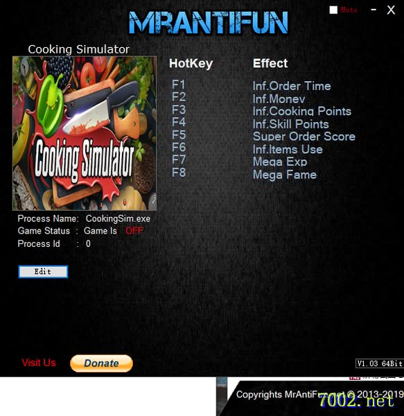 料理模拟器-烹饪模拟Cooking Simulator V1.2.2.12782修改器-单机修改器下载-仅支持迅雷（部分修改器仅支持本站游戏本体